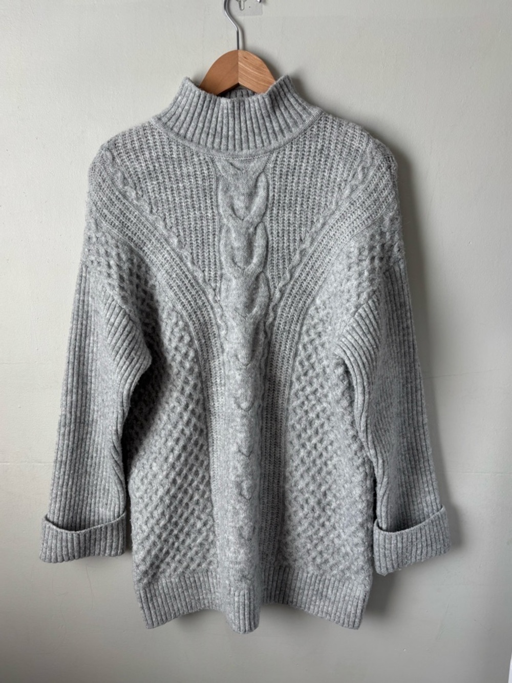 Dynamite Knit Mini Sweater Dress | Heather Grey | Size XS | EUC